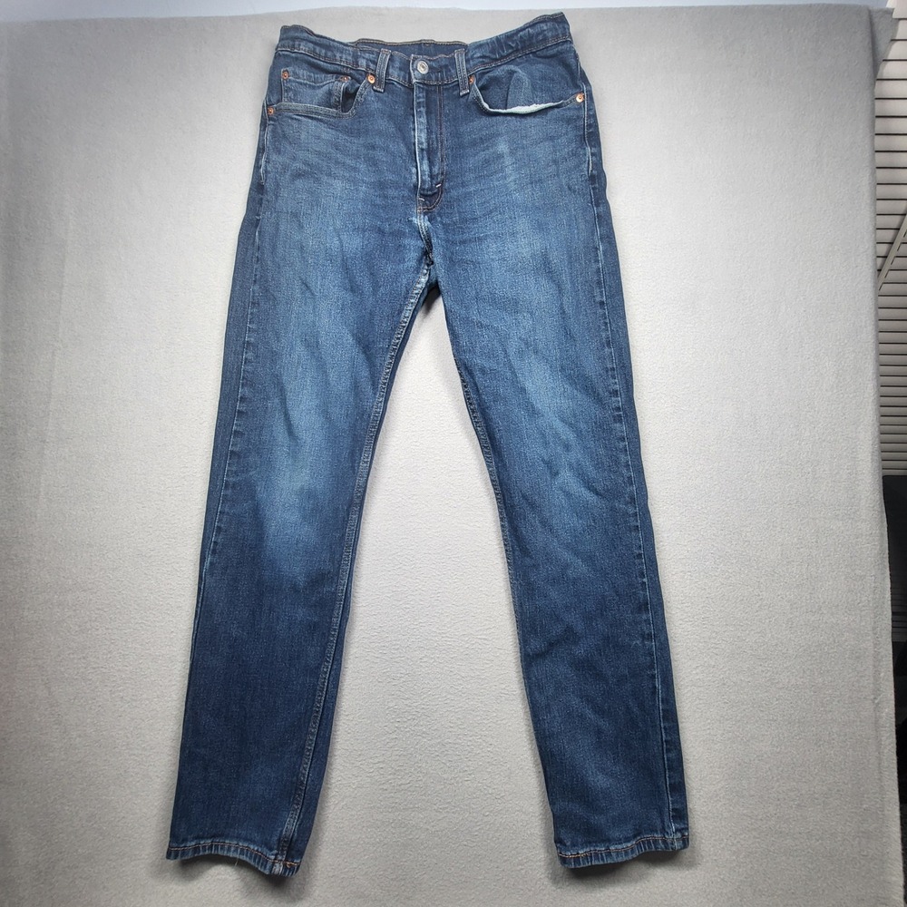 Levi's 505 Jeans Men's‎ 34x34 Blue Denim Medium Wash Regular Fit Straight Casual